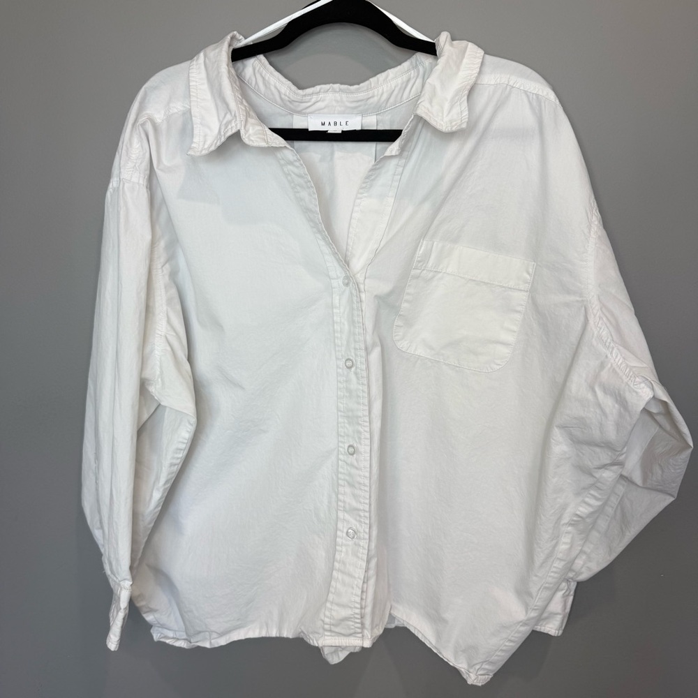 White Button-Down Cotton Shirt